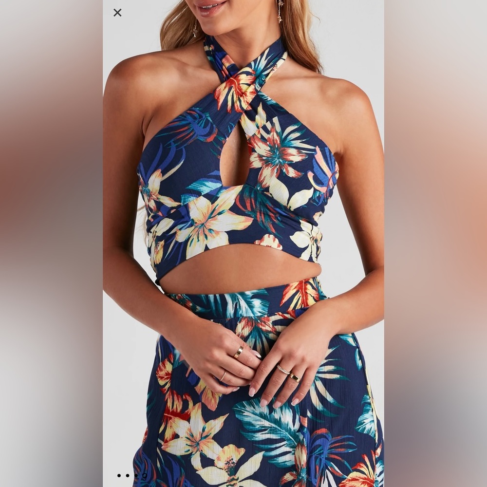 Cancun Vacay Tropical Multi-Wear Top